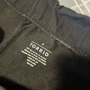 torrid leggings with mesh side with straps